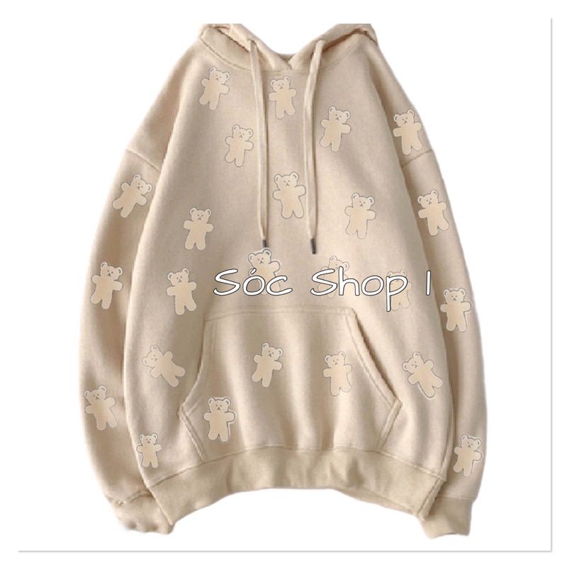 Áo nỉ hoodie in hình Gấu cực kute.hangtotgiare98 | BigBuy360 - bigbuy360.vn