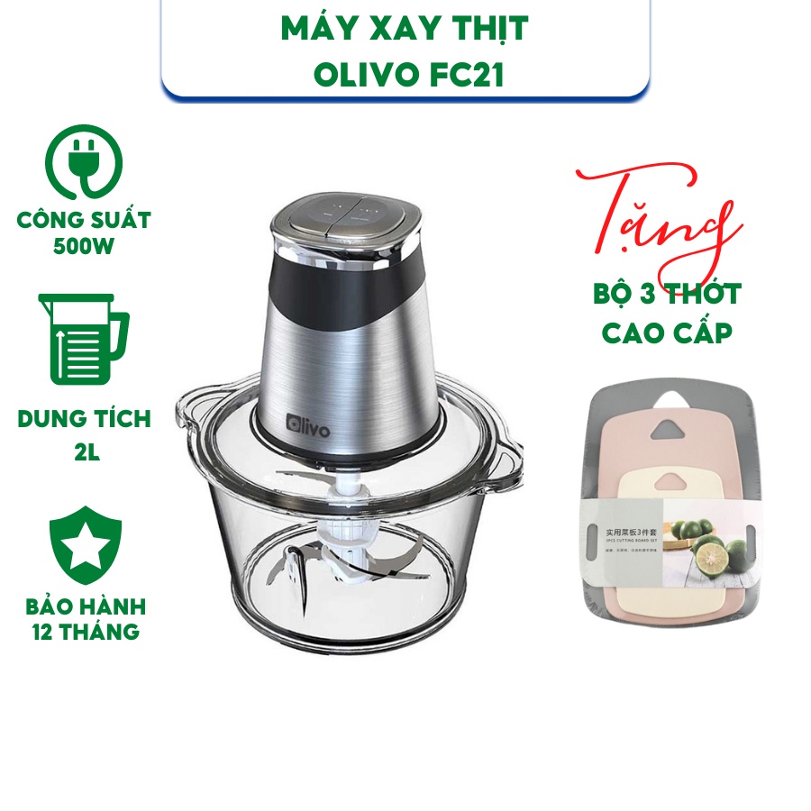 Máy Xay Thịt Thực Phẩm Đa Năng OLIVO FC21 Cao Cấp - Hàng Chính Hãng