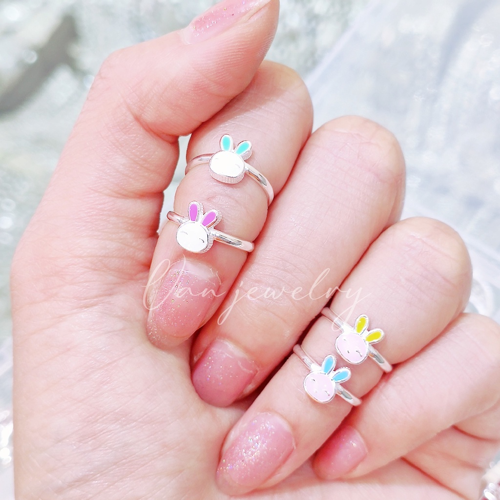 Nhẫn bạc Nhẫn Thỏ con nhỏ xinh cho bé Van Jewelry V10722