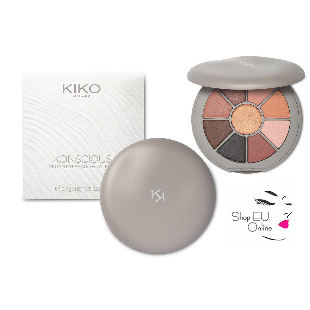 Phấn mắt Kiko - Bảng màu mắt kiko Vegan 100% son thực vật Konscious Vegan Eyeshadow Palette -Kiko Milano - Italy