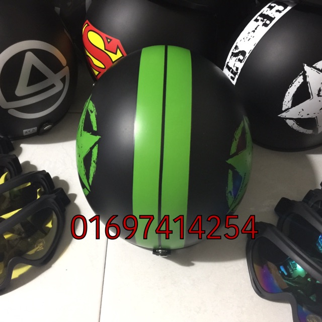 Nón đi phượt 3/4 - nón damtrax 3/4 - mũ đi phượt ngôi sao xanh sọc