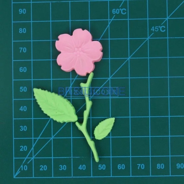 Khuôn rau câu silicon 4D Hoa đào Mã HD6DSK