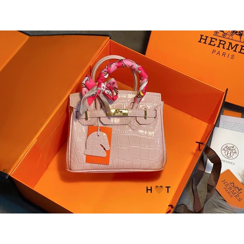 Túi cầm tay Hm mini da rắn