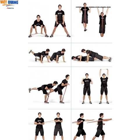 Dây Kháng Lực tập gym Cao Su-FED Tập Mông,Chân Và Yoga tập toàn thân.