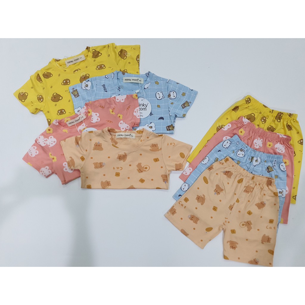 Bộ Cộc Tay Cotton Minky Mom in hình Gấu BEAR cực đáng yêu cho bé Qate239_Namkidshop