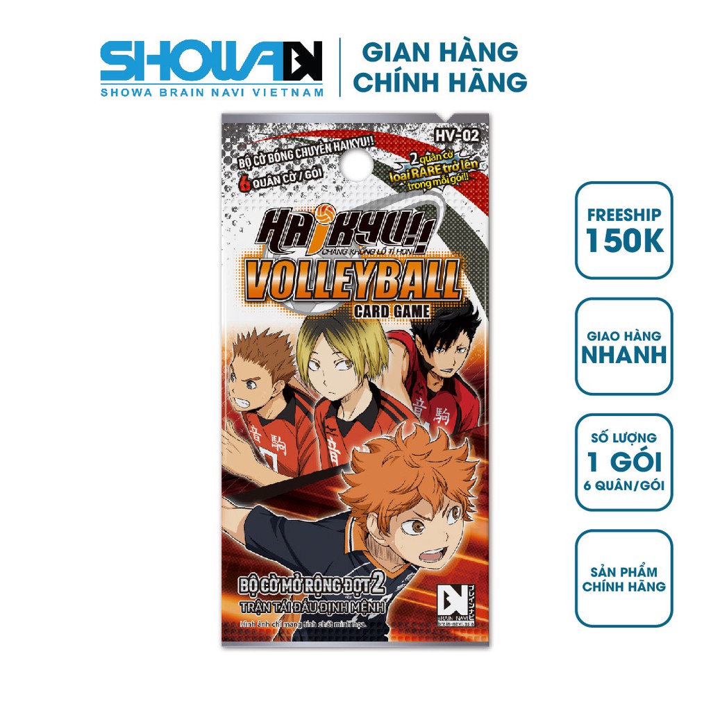 Bộ cờ bóng chuyền Haikyu - Gói mở rộng HV-02 - Trận tái đấu định mệnh - 1 gói/6 quân cờ