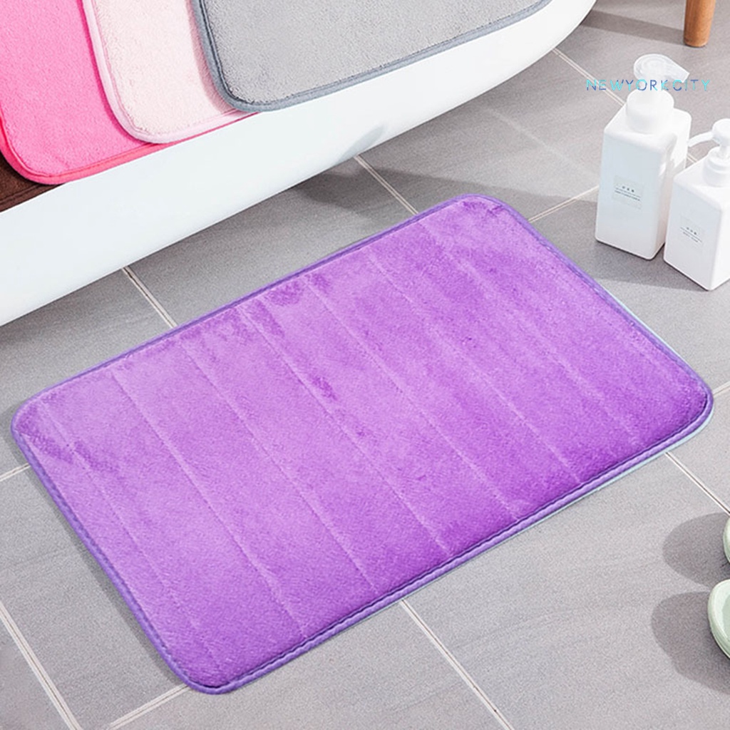 Thảm Chùi Chân Lông Cừu San Hô Hình Chữ Nhật Thấm Hút Tốt Chống Trượt Dành Cho Phòng Tắm