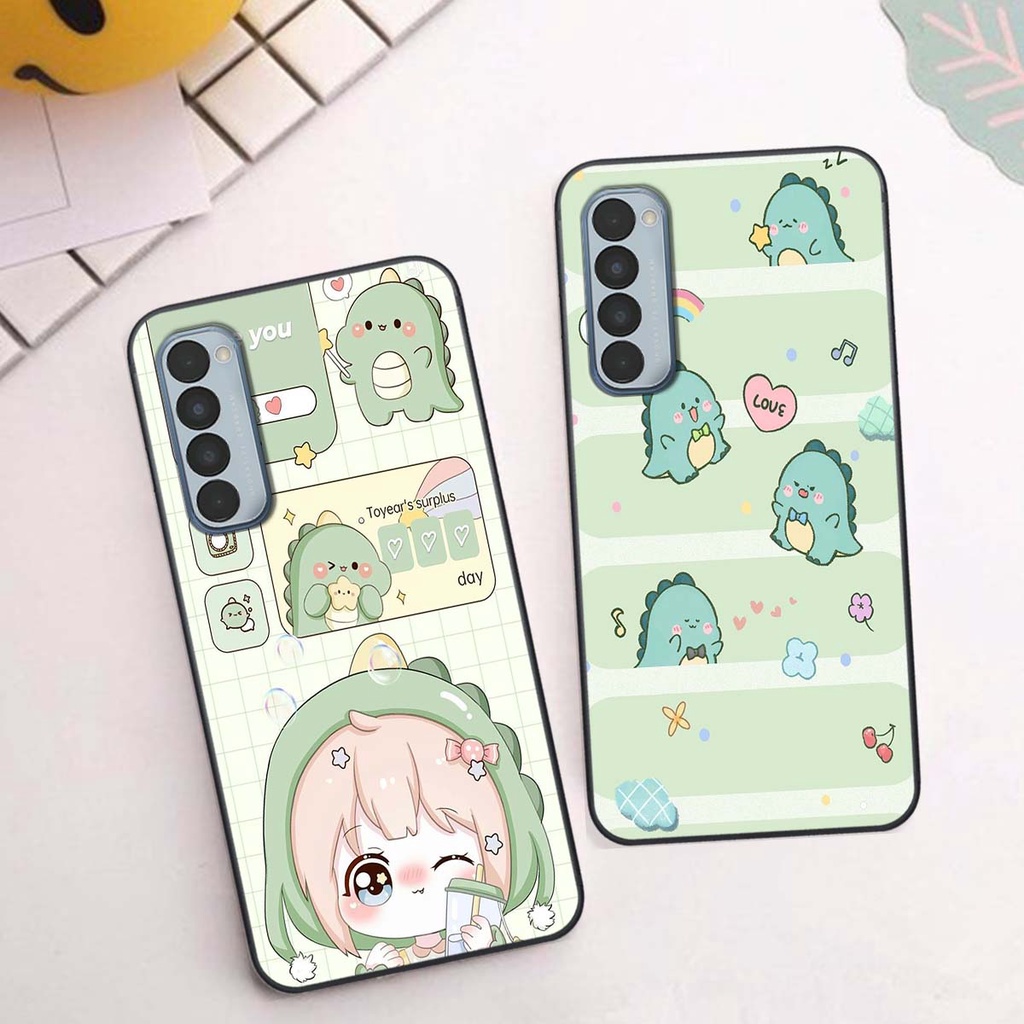 Ốp Oppo Reno4 /  Reno4 Pro / Reno 4 in hình khủng long Dino siêu dễ thương