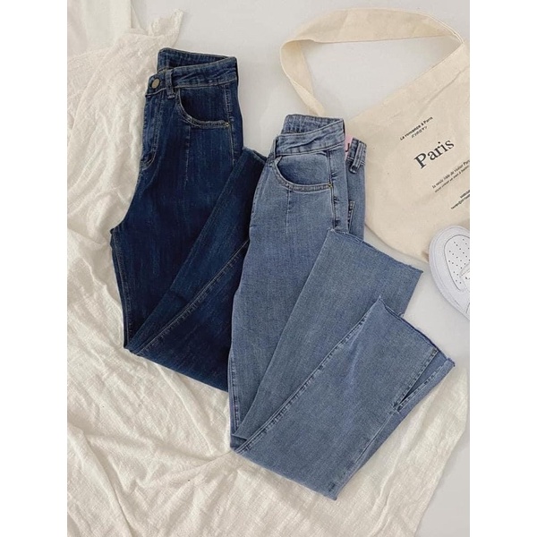 Quần jeans suông sẻ gấu ms188 | BigBuy360 - bigbuy360.vn