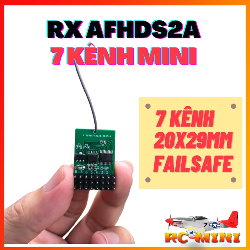 Rx FS2A 7 kênh mini, rx IA6B tương thích cho tay flysky i6, i6x, module 4in1