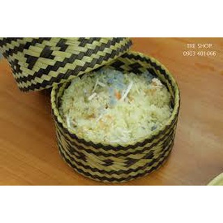 Hộp đựng xôi mây tre đan