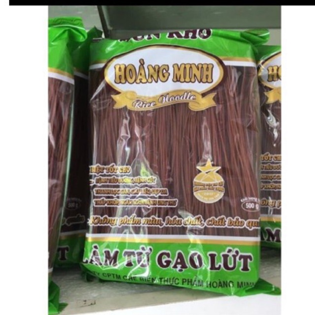 Gói bún phở khô gạo lứt ⚡SIÊU NGON⚡ Bún gạo lứt giảm cân - ăn kiêng, thực dưỡng, ăn chay Hoàng Minh (550gr) | BigBuy360 - bigbuy360.vn