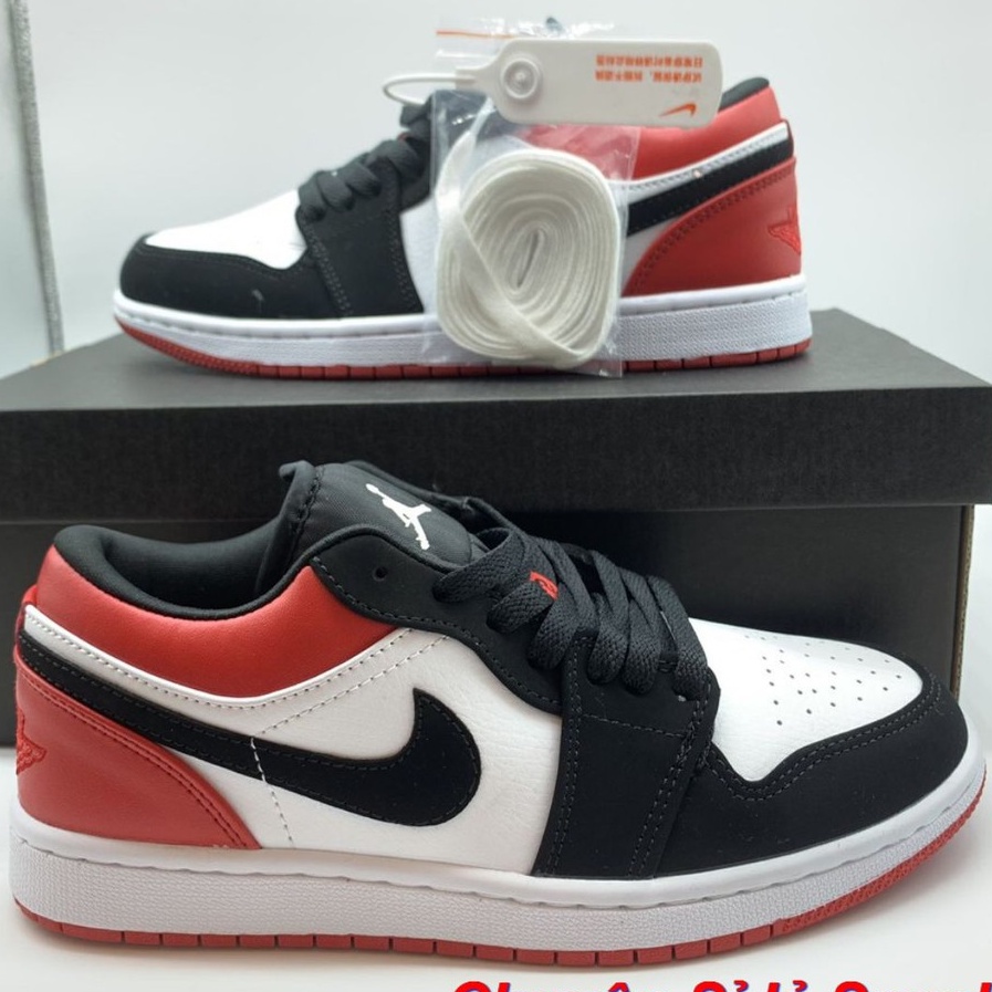 Giầy Thể Thao JORDAN Low Đỏ Đen Cổ Thấp. Giầy Sneaker Nam nữ Full box Size 36-43