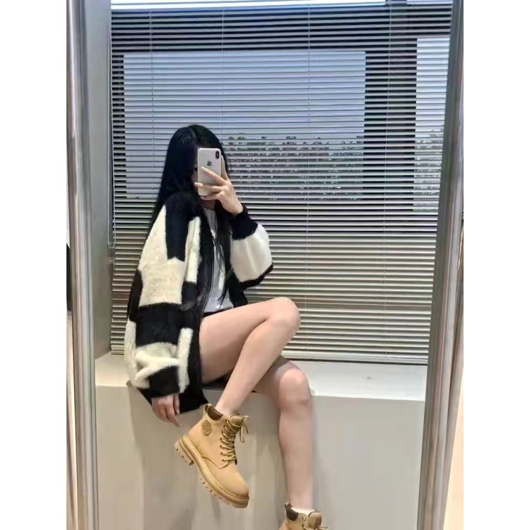 Giày Bốt Martin Da Mềm Nhám Đế Dày Chống Trượt Phong Cách retro Hàn Quốc Dễ Phối Đồ