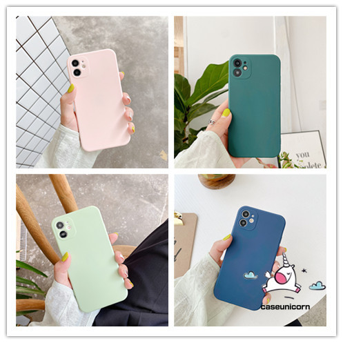 Ốp điện thoại TPU silicone dẻo màu trơn viền thẳng thời trang cho IPHONE 11 7 PLUS 8 PLUS 11 PROMAX XR XSMAX | BigBuy360 - bigbuy360.vn