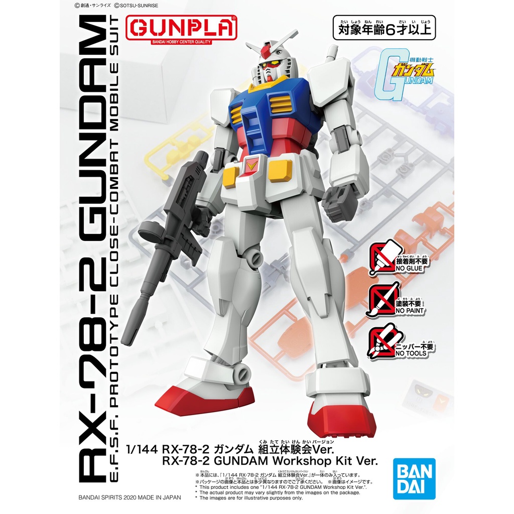 Mô Hình Gundam Bandai Entry Grade RX-78-2 Workshop Kit Ver 1/144 MS Gundam [GDB] [BHG]