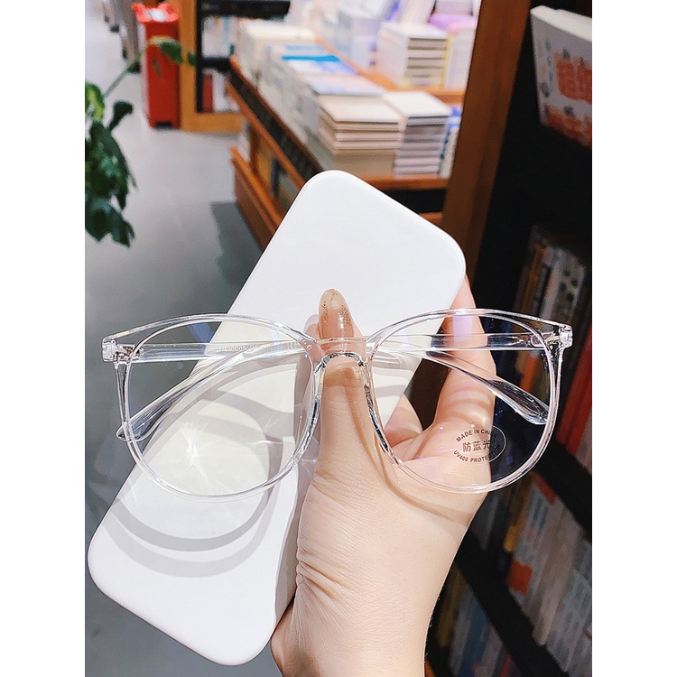 Kính mắt thời trang nam nữ gọng tròn mắt kính không độ chống tia UV phong cách Hàn Quốc đẹp giá rẻ EMOJI 068