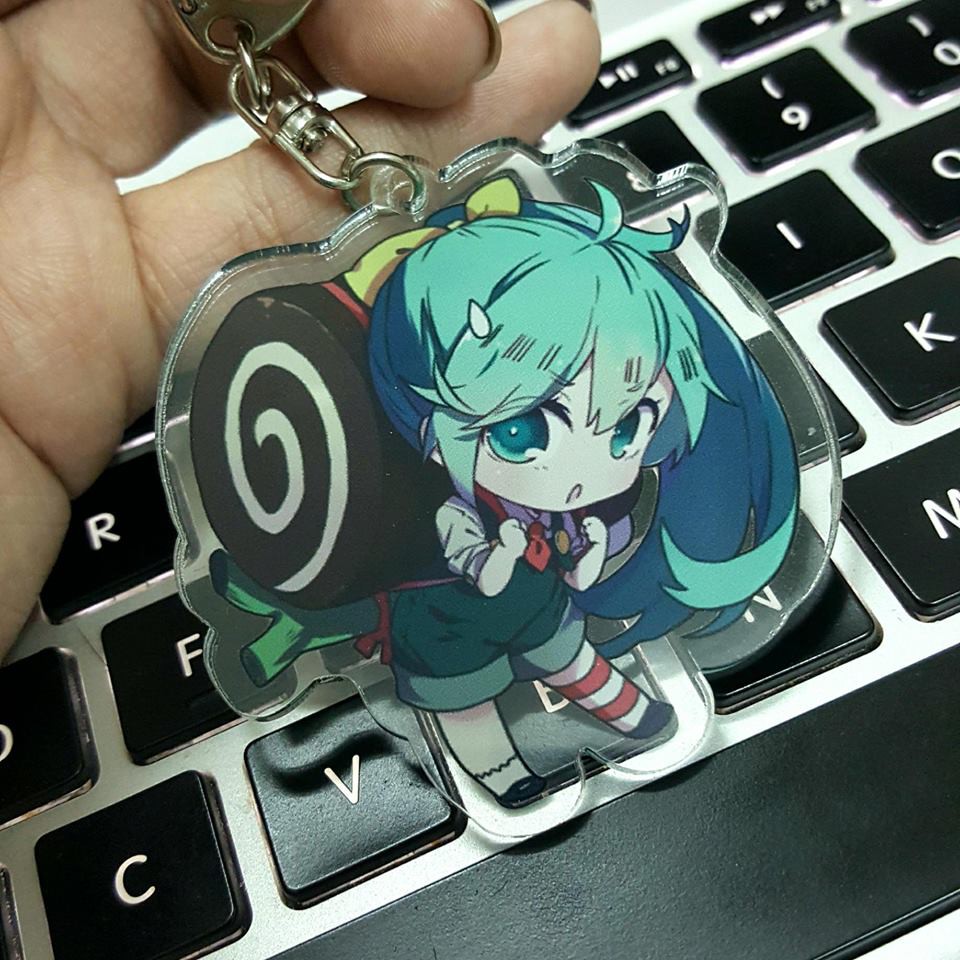 Móc khoá anime mica acrylic Miku 2 (6cm)