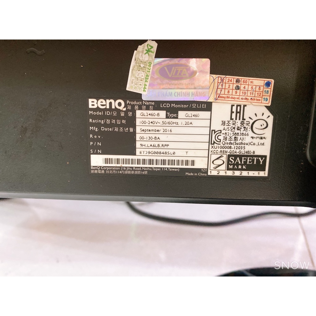 Màn hình Benq 22 inch GL2255/ Benq 24INCH GL2460 giá rẻ FULL HD | WebRaoVat - webraovat.net.vn