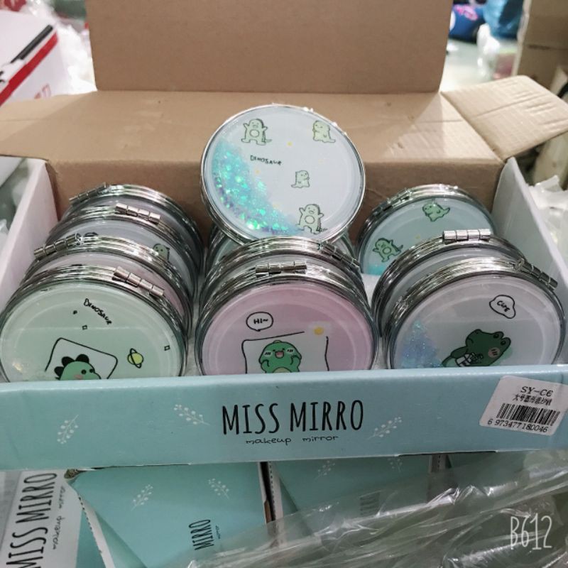 Gương 2 mặt nhũ siêu dễ thương