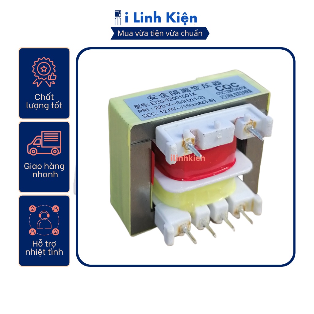 Biến áp nguồn hàn mạch 12V 150mA (biến áp PCB)