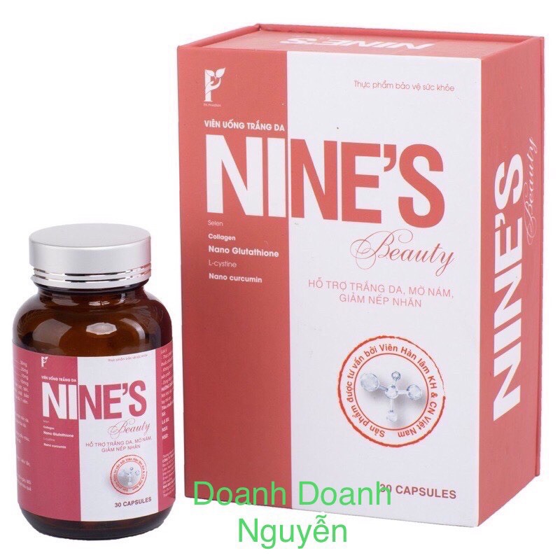 Viên Uống Trắng Da NINES BEAUTY - Mờ Nám, Giảm Nếp Nhăn (Hộp 30 Viên ) | Thế Giới Skin Care