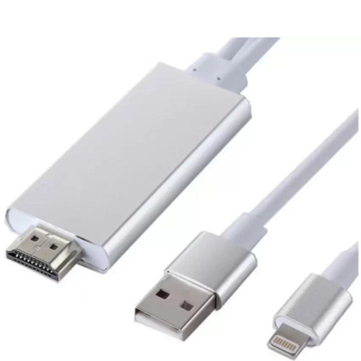 Cáp Lighting to HDMI cho iPhone 5/5S iPhone 6/6S/6Plus iPad Mini Mini 2 iPad Air dài 2m - Cpá HDMI cho iphone