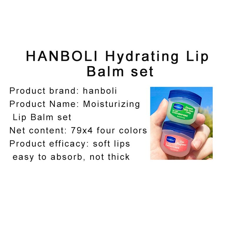 ✧Ready Stcok Hanboli Sáp Dưỡng Môi Vaseline Lip Dưỡng Môi Giữ Ẩm Mặt Nạ Nam Nữ Tự Nhiên Chống Nứt Vỡ Chống Khô Son Dưỡng Môi