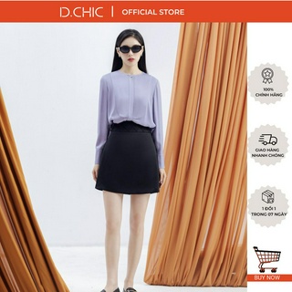 Áo sơ mi lụa cổ tròn dài tay d.chic ms: 1812054