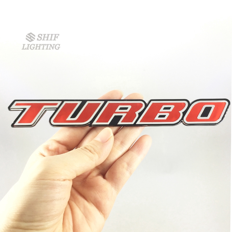 Huy hiệu TURBO gắn sau xe trang trí chất liệu ABS chất lượng cao