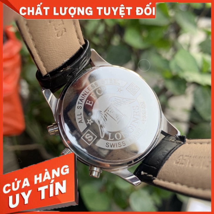 Đồng Hồ Nam longines Sapphire LG065 Case 40mm 6 kim thể thao Máy Pin Nhật
