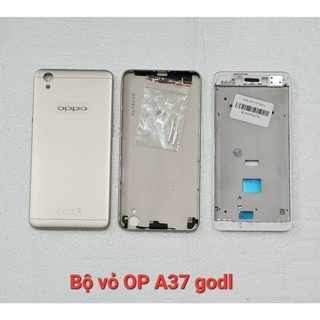 Bộ vỏ Oppo A37 màu gold (gồm vỏ, khung xương trắng, nút bấm )