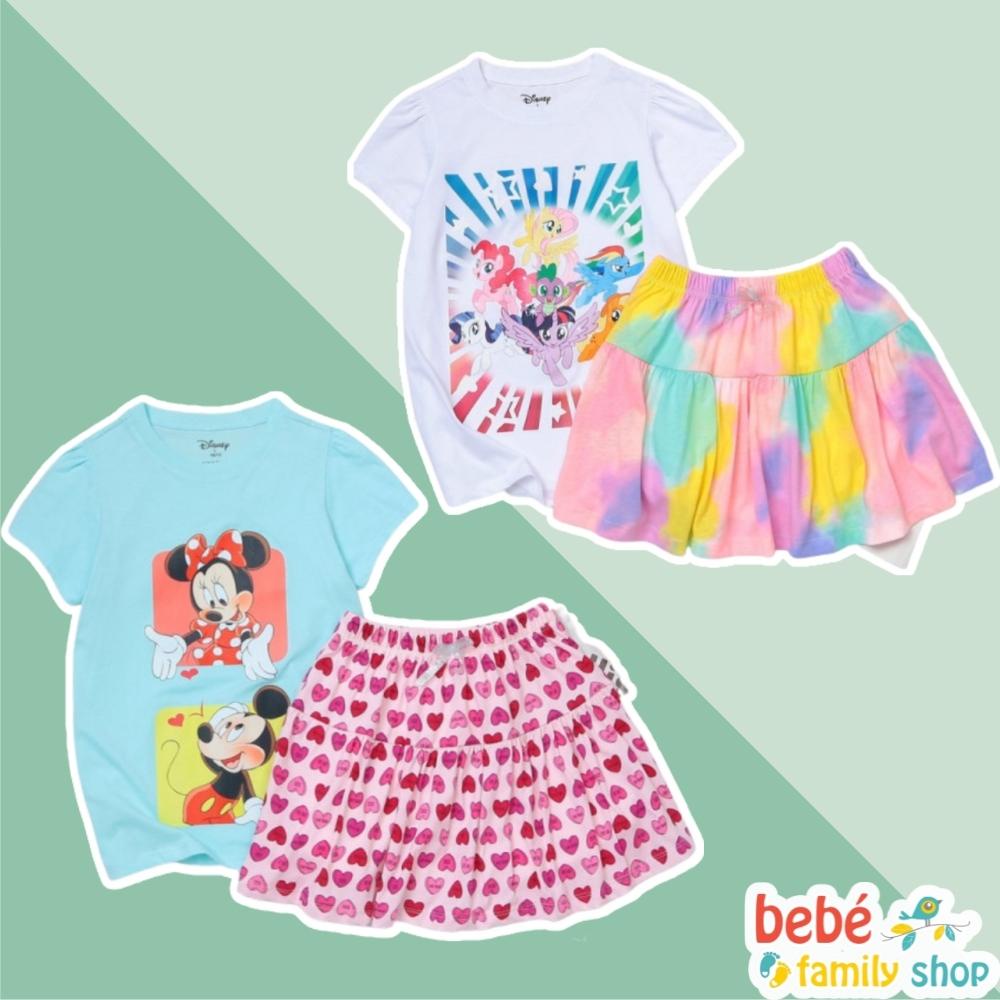 Bộ quần áo bé gái size đại 5 10 14 tuổi in Elsa kỳ lân Mickey phối chân váy quần từ 19-40kg - SGS