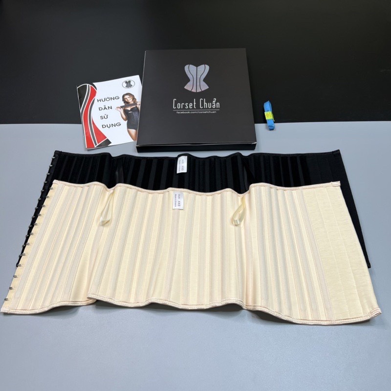 Đai nịt bụng latex thông hơi giảm mỡ bụng 25 xương định hình eo Hi lạp hàng chuẩn cao su non cao cấp [MEOW Corset]