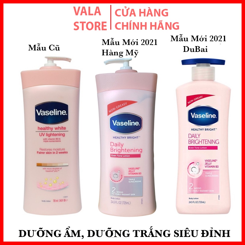 Sữa Dưỡng Thể Làm Trắng Da, Dưỡng Ẩm, Chống Nắng Vaseline Heathy White 725ml