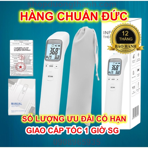 Máy nhiệt kế điện tử hồng ngoại đo thân nhiệt súng bắn nhiệt độ đo trán CK T1502 T1803