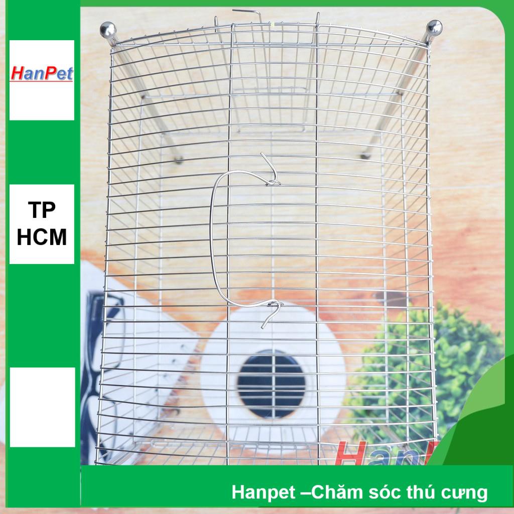 HCM-Lồng tắm chim lớn dành cho chim Khướu, Họa my, Chào mào, Chòe - Lồng tắm lớn 100%  inox không gỉ sét (Hanp