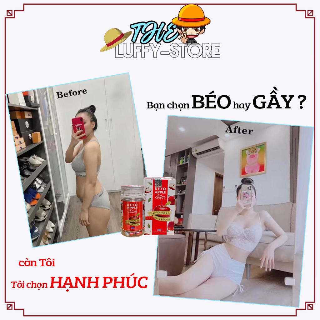 Giảm cân Keto Apple Slim Thảo Mộc Giảm Cân Thái Lan Dành riêng cho người cơ địa khó giảm và lờn thuốc