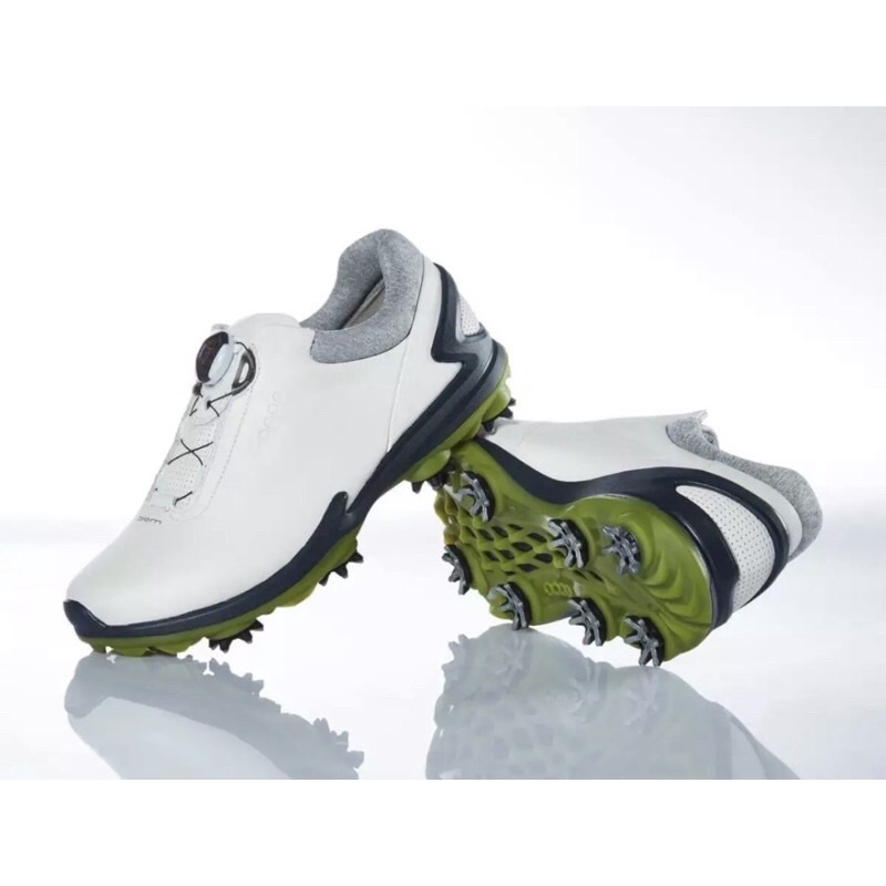 Giày Golf Nam ECCO Đế Đinh Khoá Nút Vặn Tiện Lợi- Chất Da Mềm, Êm Chân, Bám Cỏ Tốt