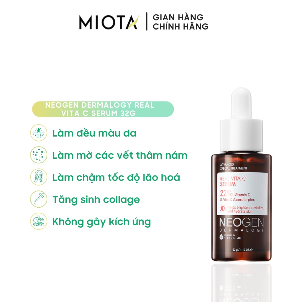 Siêu Tinh Chất Mờ Thâm Dưỡng Trắng Vitamin C SAP Neogen Dermalogy Real Vita C Serum 32g