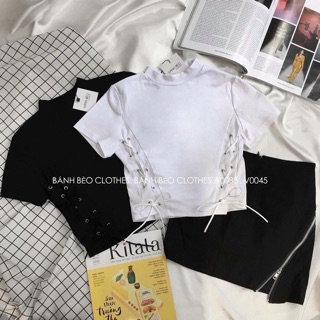 Áo CropTop Đan Dây 2 Bên