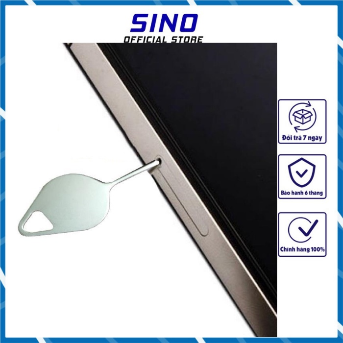 Que Chọc Sim inox Chuyên Dụng Cho Tất Cả Các Dòng Điện Thoại - INOX không gỉ - Nhỏ Gọn Tiện Lợi - Dễ sử dụng