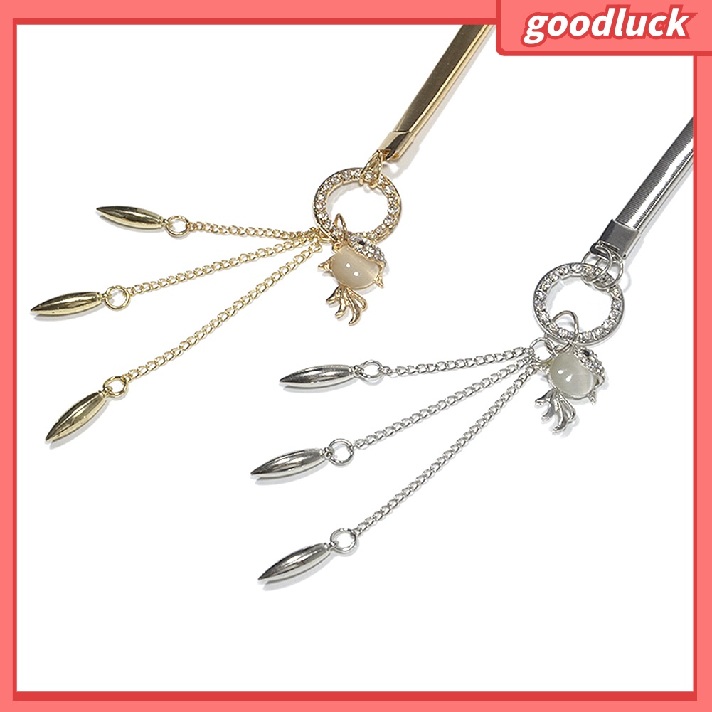 Thắt lưng nữ vàng kim giả da đính đá pha lê thời trang