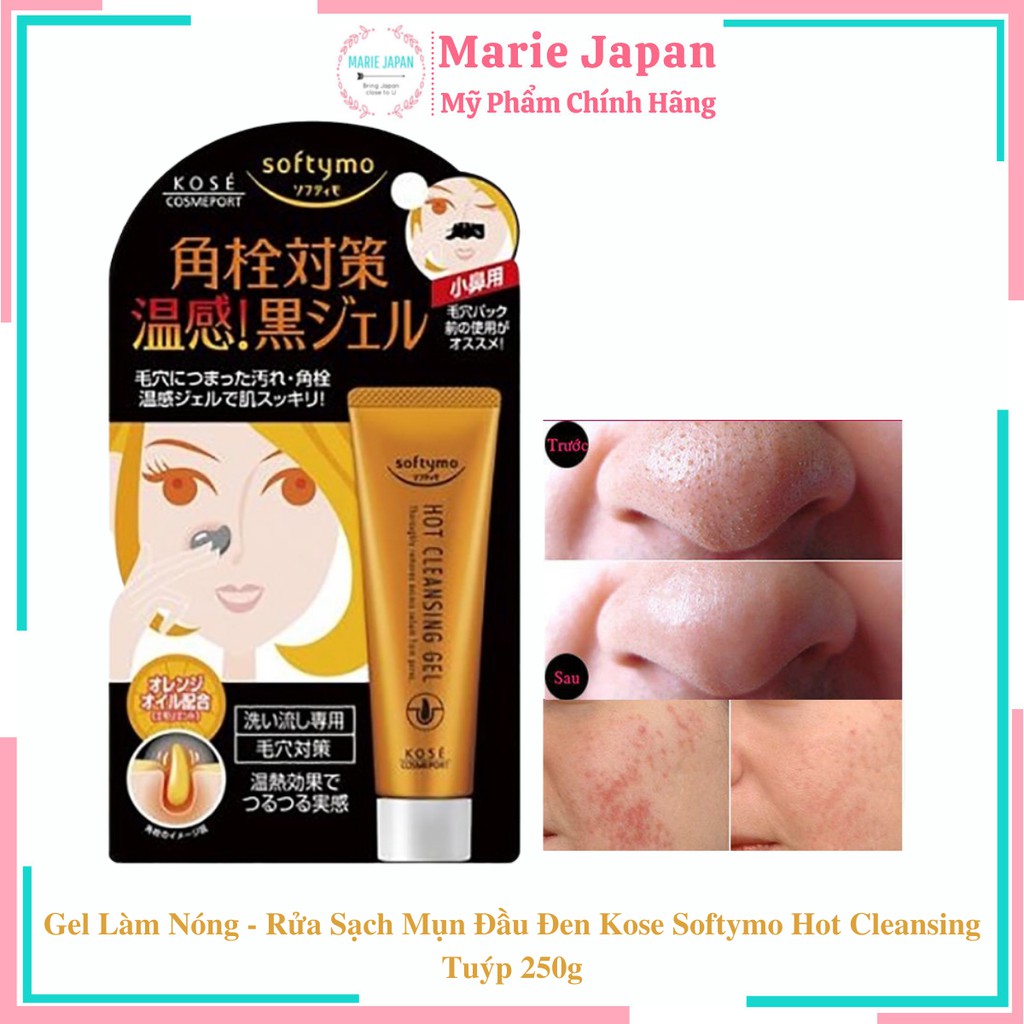 Gel Làm Nóng - Rửa Sạch Mụn Đầu Đen Kose Softymo Hot Cleansing Nhật Bản