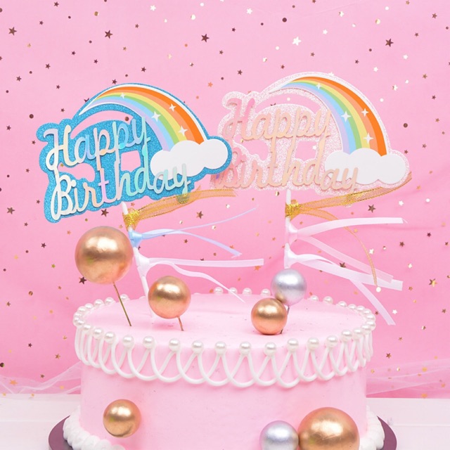 Chữ cắm bánh sinh nhật happy birday thay nến chữ kích thước cao 19cm, rộng 15cm