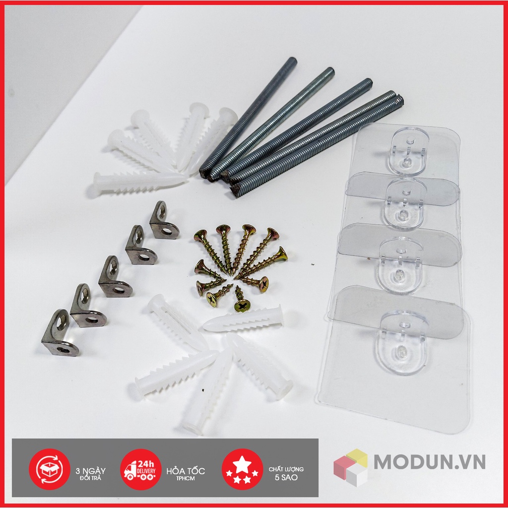 Bộ ốc, vít, tắc kê, bát MOV-001 MODUN.VN- dùng để bắt ván, kệ