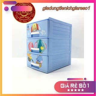 TỦ NHỰA VIỆT NHẬT 3 TẦNG MINI - TỦ QUẦN ÁO TRẺ EM- Giá Rẻ.
