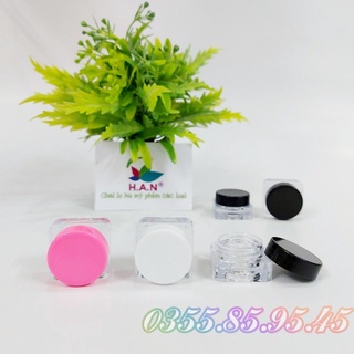 Người giúp việc tốt cho gia đình 50 - 100 hũ chiết 3-5g thân vuông DÀY - Hủ đựng KEM, chiết mỹ phẩm du lịch