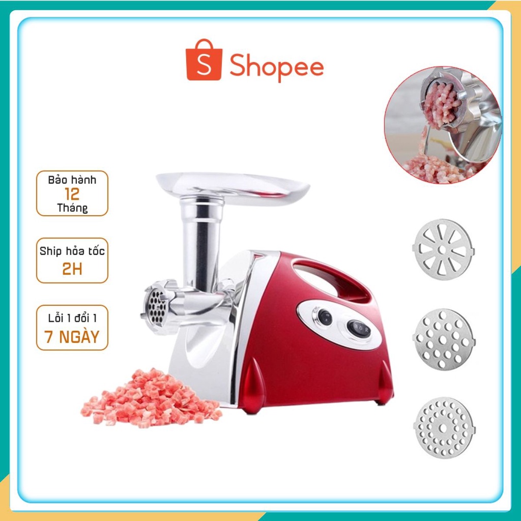 Máy xay thịt BESTWARE làm thịt xúc xích làm giò chả Xay nhuyễn ra bã Xay ép Nhồi thịt Công suất lớn 2800W Cao Cấp