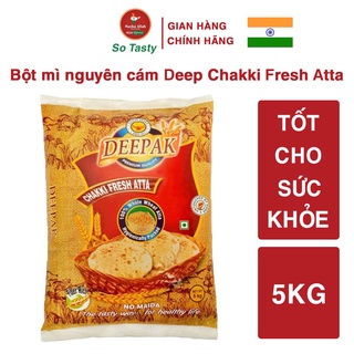 Bột mì nguyên cám deepark chakki fresh atta ấn độ 5kg tốt cho sức khỏe - so tasty